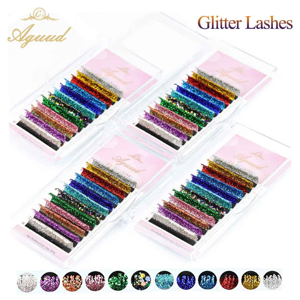 NEW Color Glitter Eyelash Extension Diamond Shiny Colorful Russian Volume False Individual Lash Fans Eyelash For Makeup Supplies
NEW Color Glitter Eyelash Extension Diamond Shiny Colorful Russian Volume False Individual Lash Fans Eyelash For Makeup Supplies