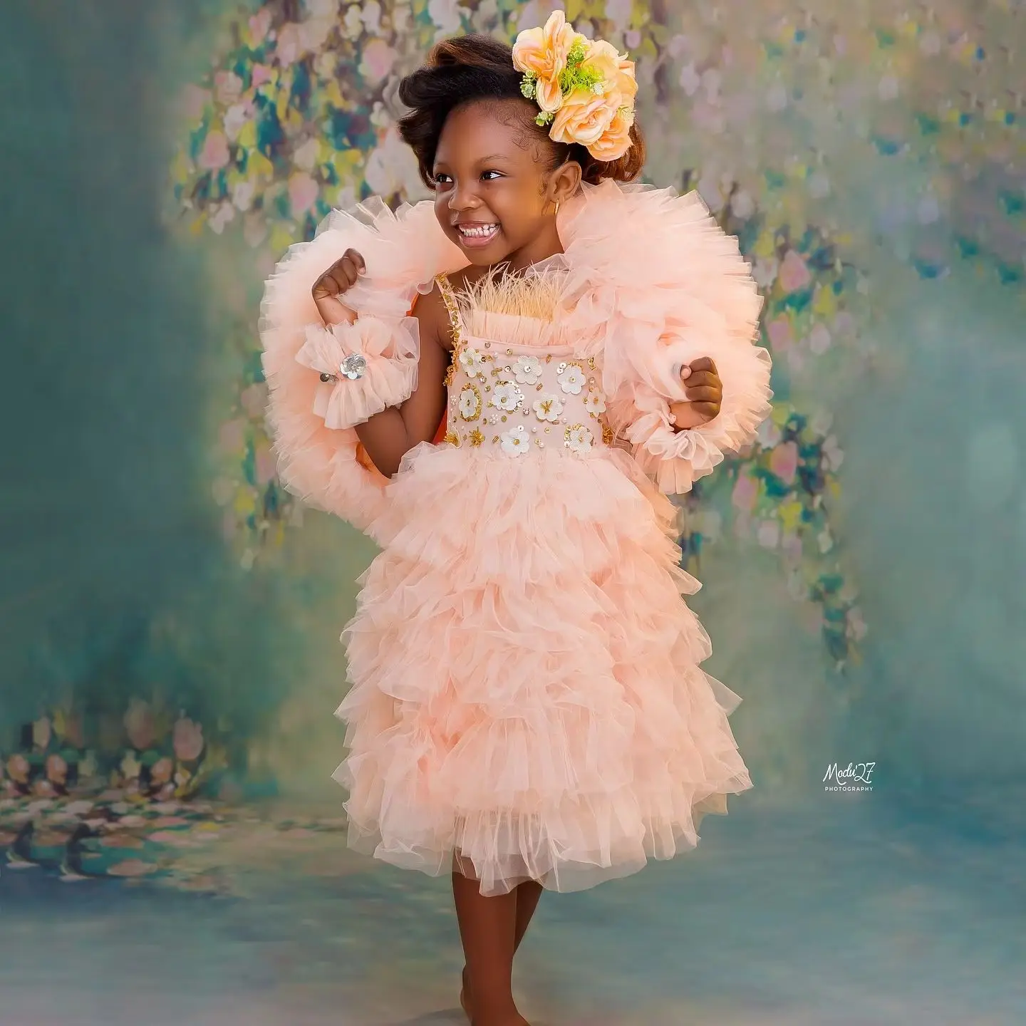 Puffy Ruffles Feather Flower Girl Dresses For Wedding Blush Pink Toddler Princess Kids Birthday Party Dress Customized
Puffy Ruffles Feather Flower Girl Dresses For Wedding Blush Pink Toddler Princess Kids Birthday Party Dress Customized