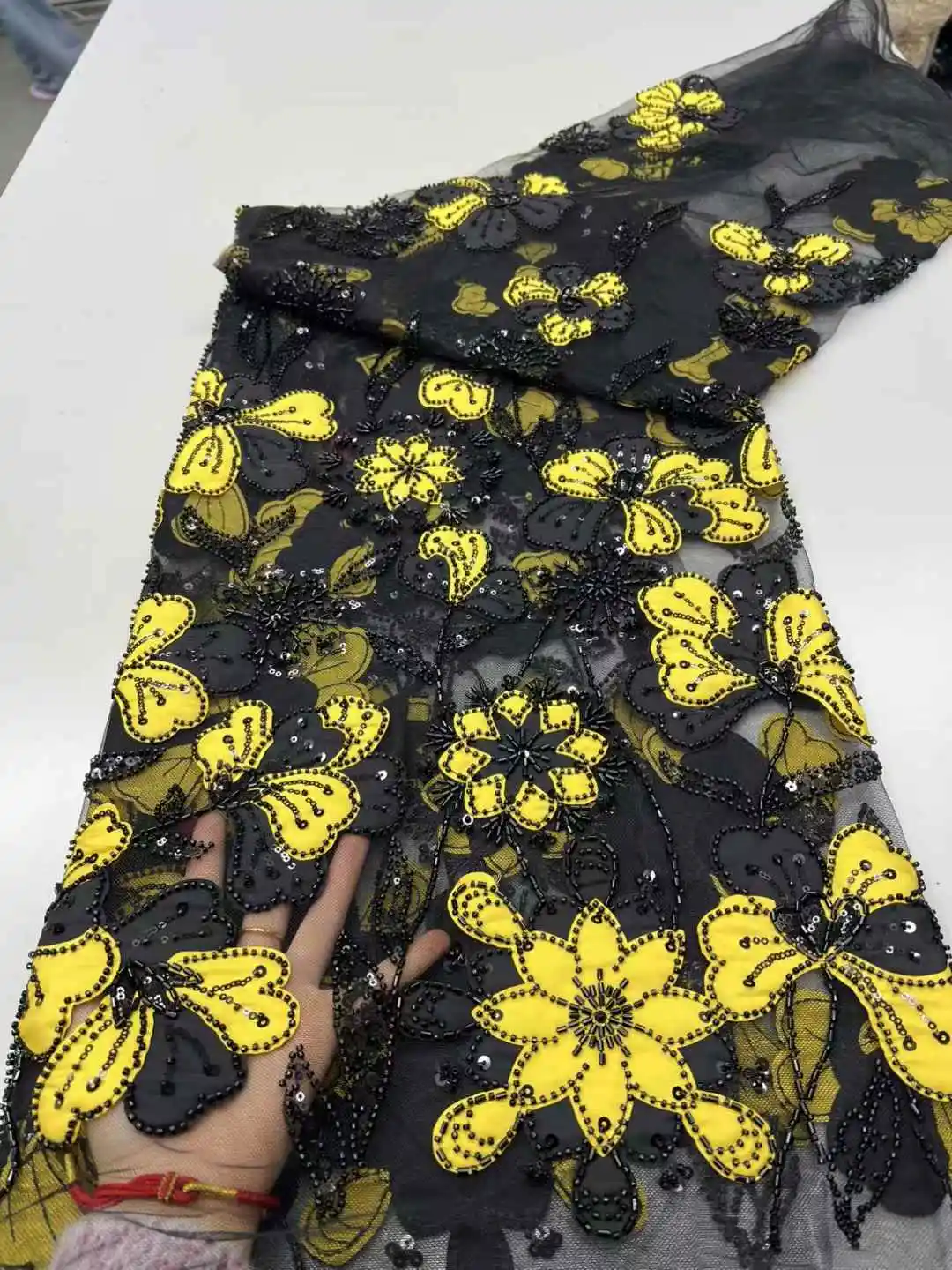 2025 High Quality Beads African Nigeria Sequins Tulle Lace Fabric Embroidery For Wedding Party Guipure Dress 5Yards
2025 High Quality Beads African Nigeria Sequins Tulle Lace Fabric Embroidery For Wedding Party Guipure Dress 5Yards