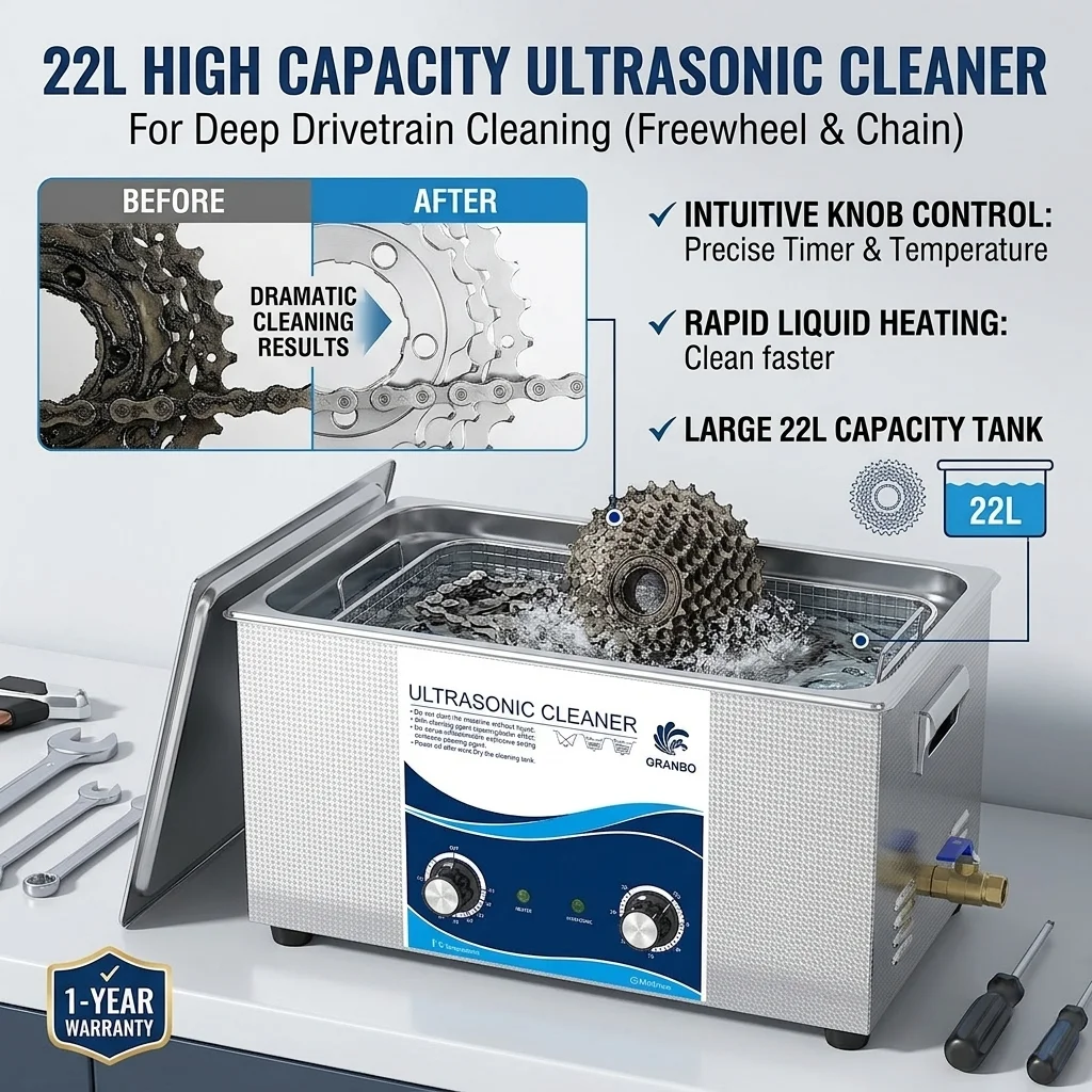 2025 Granbo 22L Ultrasonic Cleaning Machine 480~900W 40KHz Heating Washer for Auto Parts Oil Removal Chemical Lab
2025 Granbo 22L Ultrasonic Cleaning Machine 480~900W 40KHz Heating Washer for Auto Parts Oil Removal Chemical Lab