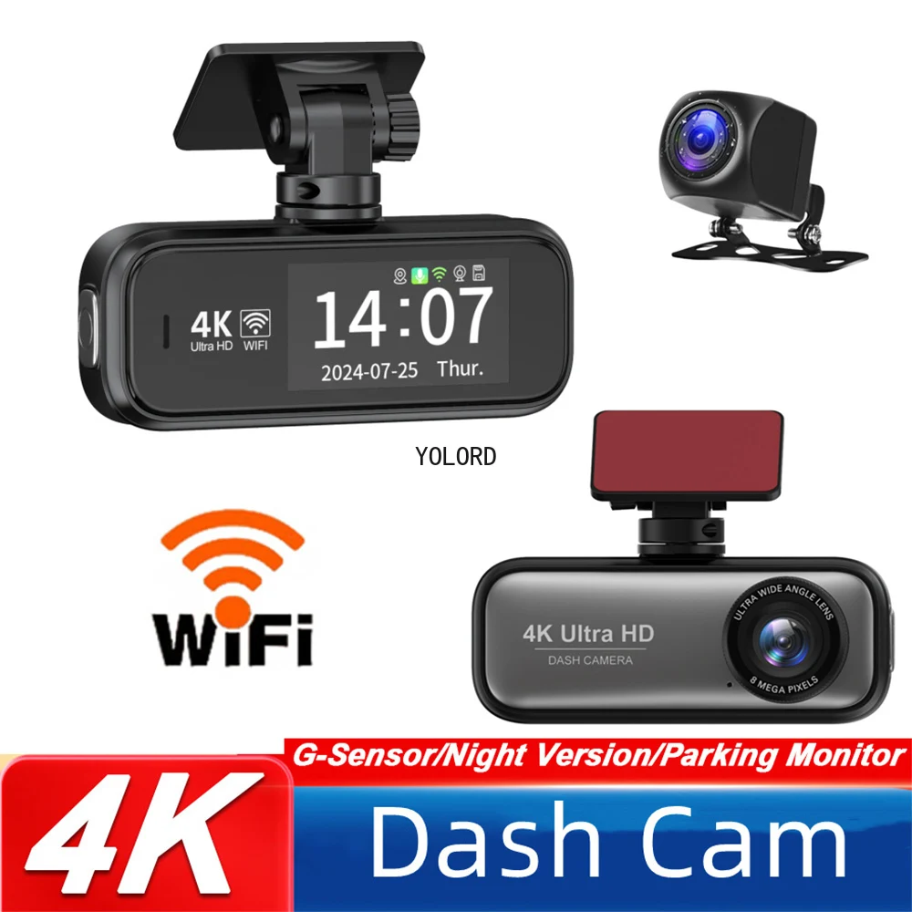 Mini UHD 4K Dash Cam for Car Camera Night Vision GPS WiFi 24h Parking Loop Record Front and 1080P Rear Dual Lens
Mini UHD 4K Dash Cam for Car Camera Night Vision GPS WiFi 24h Parking Loop Record Front and 1080P Rear Dual Lens