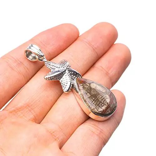 StarGems® Natural Picasso Jasper Starfish Handmade Boho Starfish Shape 925 Sterling Silver Pendant 2" T2894
StarGems® Natural Picasso Jasper Starfish Handmade Boho Starfish Shape 925 Sterling Silver Pendant 2" T2894