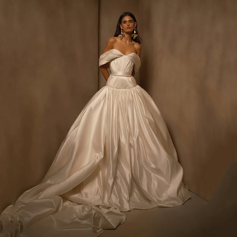 Eightree Свадебные платья принцессы трапециевидной формы с открытыми плечами длиной до пола, свадебное платье, элегантное свадебное бальное платье для выпускного вечера по индивидуальному заказу
Eightree Свадебные платья принцессы трапециевидной формы с открытыми плечами длиной до пола, свадебное платье, элегантное свадебное бальное платье для выпускного вечера по индивидуальному заказу