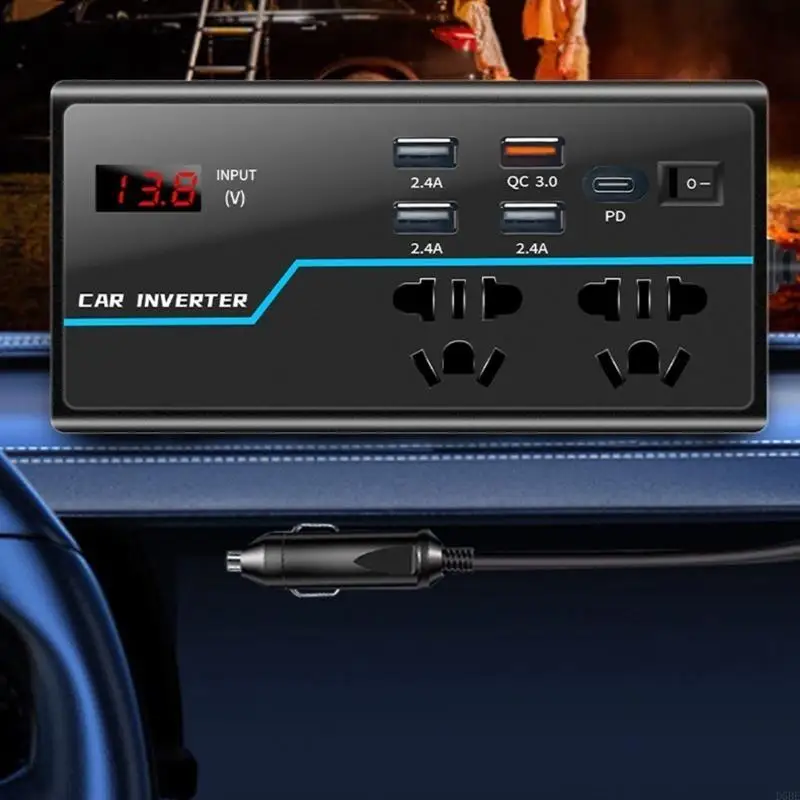 D5BE Lightweight Car Inverter 12V/24V provide Stable Power Car Chargers for Camping
D5BE Lightweight Car Inverter 12V/24V provide Stable Power Car Chargers for Camping