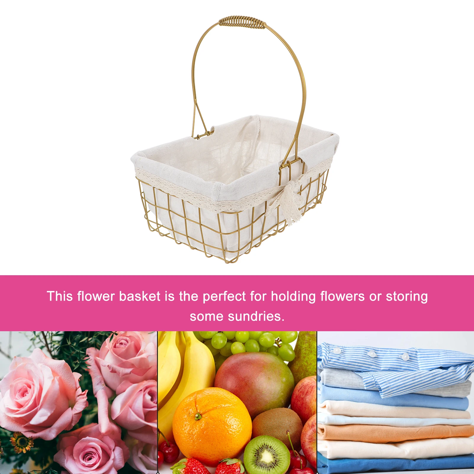 Wrought Iron Storage Basket Hanging Kitchen Metal with Handles Small Wire Organizer Outdoor Cute
Wrought Iron Storage Basket Hanging Kitchen Metal with Handles Small Wire Organizer Outdoor Cute