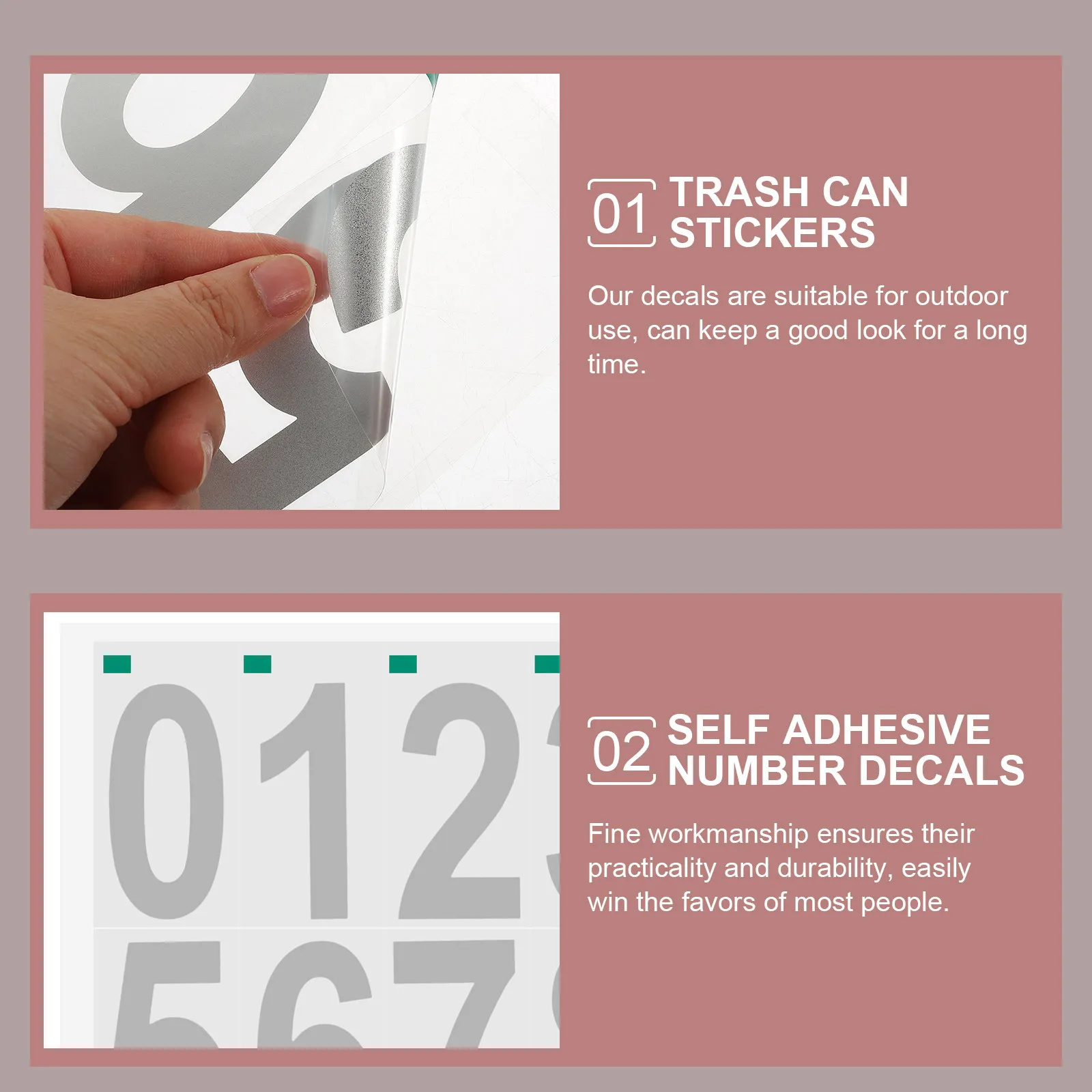 5 Sheets Wheel Recycling Bin Stickers Vinyl Number Decals for Mailbox Window Address Signs Reflective Outdoor Use
5 Sheets Wheel Recycling Bin Stickers Vinyl Number Decals for Mailbox Window Address Signs Reflective Outdoor Use