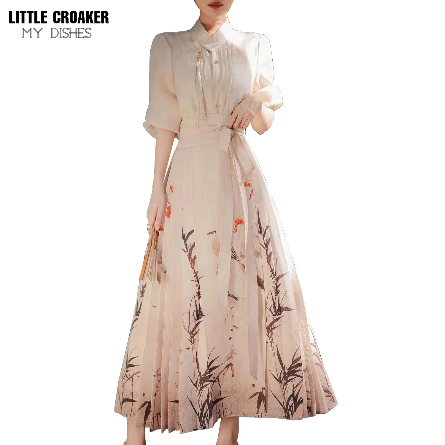 Women's Festival Wear Vest Skirt Set Long Sleeved Blouse Top Autumn Spring High End Chinese Elegant 2 Piece Sets Women Outfit
Women's Festival Wear Vest Skirt Set Long Sleeved Blouse Top Autumn Spring High End Chinese Elegant 2 Piece Sets Women Outfit