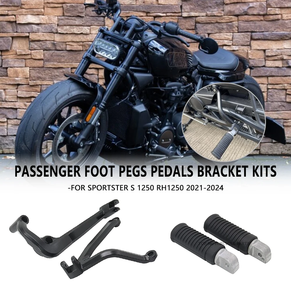 FOR Harley Sportster S 1250 RH1250 Rear Passenger Foot Pegs Foot Rests Pedal & Mount Kits 2021-2024 Models Motorcycle 
FOR Harley Sportster S 1250 RH1250 Rear Passenger Foot Pegs Foot Rests Pedal & Mount Kits 2021-2024 Models Motorcycle