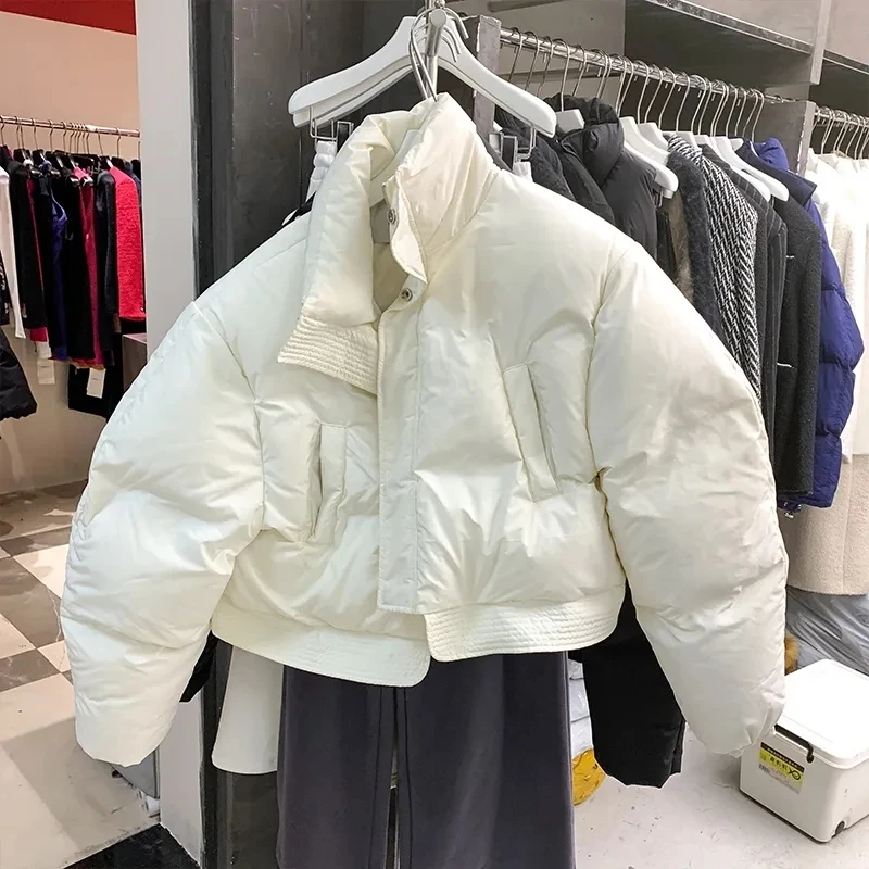Women's Winter Short Style Parkas Women Loose Leisure Solid All-match Harajuku Trendy Stand Collar Overcoats Simple Streetwear
Women's Winter Short Style Parkas Women Loose Leisure Solid All-match Harajuku Trendy Stand Collar Overcoats Simple Streetwear