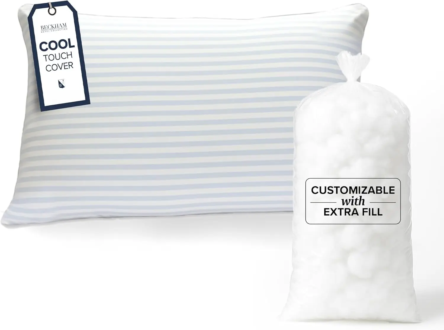 Summer Sanctuary King Cooling Qmax Adjustable Down Alternative Pillow with Extra Fill, Ideal for Side Back Stomach Sleepers
Summer Sanctuary King Cooling Qmax Adjustable Down Alternative Pillow with Extra Fill, Ideal for Side Back Stomach Sleepers