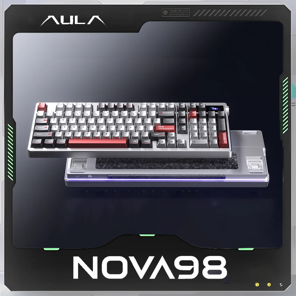AULA NOVA98 Gaming Mechanical Keyboard 3-Mode Wireless 8KHz E-sports Keypad With Smart Screen Custom For PC Gamer Laptop Gifts
AULA NOVA98 Gaming Mechanical Keyboard 3-Mode Wireless 8KHz E-sports Keypad With Smart Screen Custom For PC Gamer Laptop Gifts