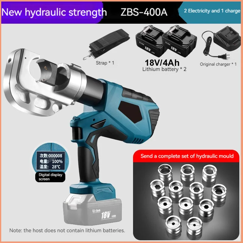 ZBS-400A Lithium Battery Wire Pliers 18V Charging Electric Hydraulic Pliers Copper Wire Nose Two In One Cable Crimping Pliers
ZBS-400A Lithium Battery Wire Pliers 18V Charging Electric Hydraulic Pliers Copper Wire Nose Two In One Cable Crimping Pliers