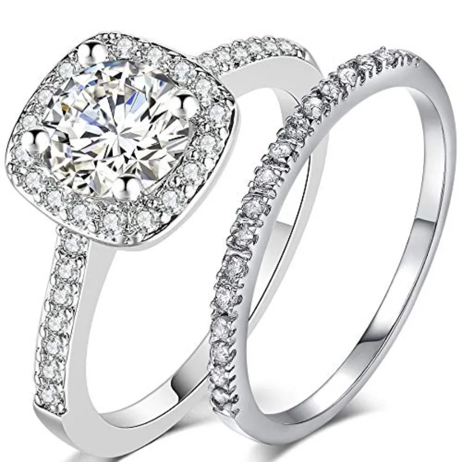 JUDE 1.5 Carat Immitation Cubic Zircon Stone Wedding Engagement Eternity Bridal Ring Set
JUDE 1.5 Carat Immitation Cubic Zircon Stone Wedding Engagement Eternity Bridal Ring Set