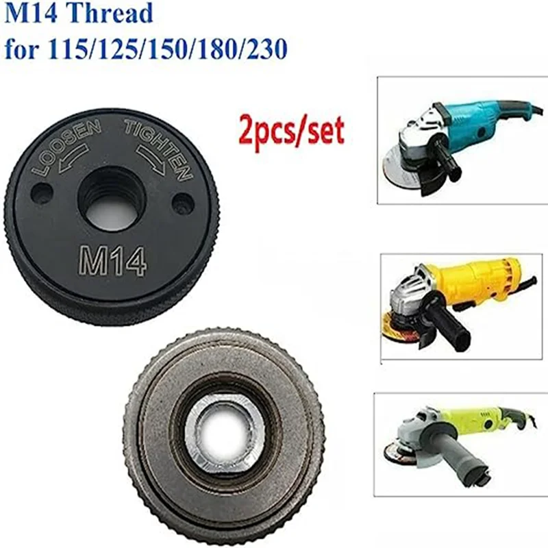 2PCS M14 Thread Angle Grinder Clamping Nut Quick Release Nut Replacement Accessories Fast Locking Retaining Flange Nut
2PCS M14 Thread Angle Grinder Clamping Nut Quick Release Nut Replacement Accessories Fast Locking Retaining Flange Nut