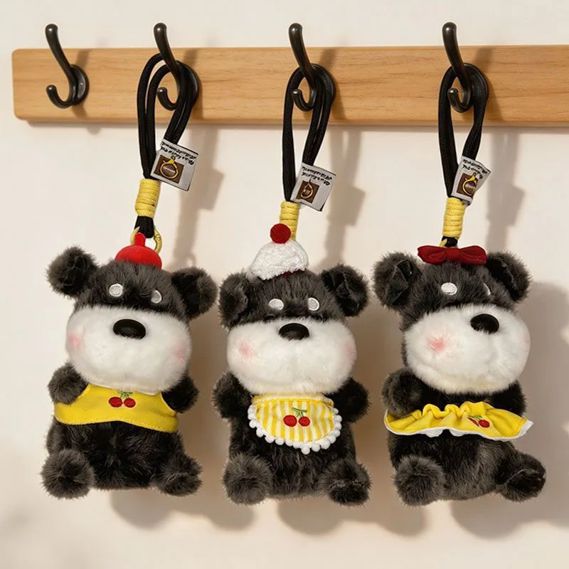 Cute Schnauzer Plush Keychain Soft Fluffy Dog Doll Bag Pendant with Cherry Apron for Kids Gift for Girls Friends Family Kawaii
Cute Schnauzer Plush Keychain Soft Fluffy Dog Doll Bag Pendant with Cherry Apron for Kids Gift for Girls Friends Family Kawaii