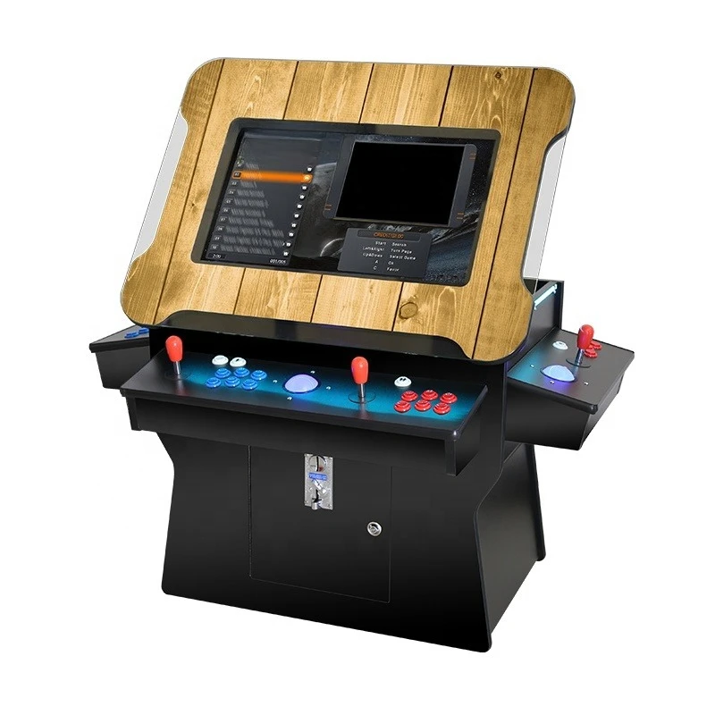 Bulk retro cocktail arcade table - 2 people with 3-sided tilted screen multi-game system for leisure venues
Bulk retro cocktail arcade table - 2 people with 3-sided tilted screen multi-game system for leisure venues