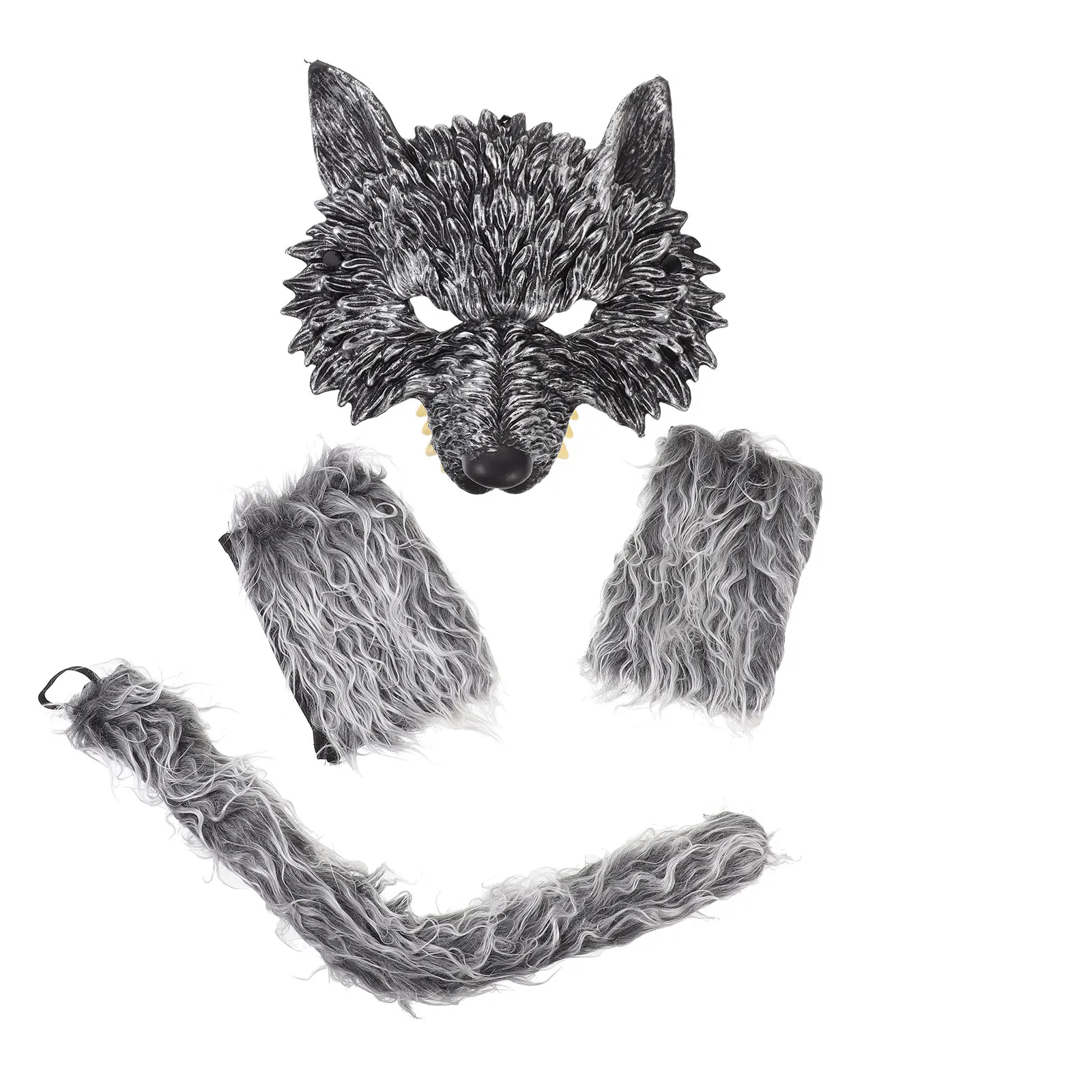 1Set Wolf Cosplay Mask Gloves Tail Set Realistic Design Easy Wear Comfortable for Halloween Christmas Festival Performance
1Set Wolf Cosplay Mask Gloves Tail Set Realistic Design Easy Wear Comfortable for Halloween Christmas Festival Performance