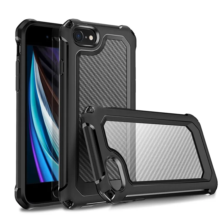 Carbon Fiber Texture PC + TPU Hybrid Phone Case for iPhone 7/8/SE (2020)/SE (2022) - Black
Carbon Fiber Texture PC + TPU Hybrid Phone Case for iPhone 7/8/SE (2020)/SE (2022) - Black