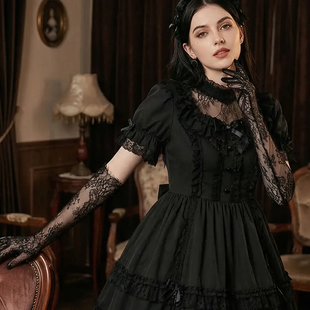 Lace White Black Long Gloves Lolita Transparent Mesh Thin Flower Eyelash Tulle Bridal Women Wedding Party Dress Accessories
Lace White Black Long Gloves Lolita Transparent Mesh Thin Flower Eyelash Tulle Bridal Women Wedding Party Dress Accessories