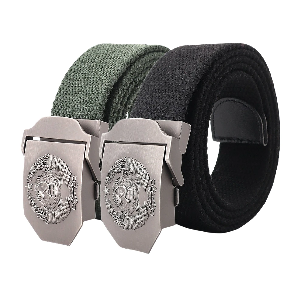 Male and female outdoor student military training Russian alloy automatic buckle canvas belt YD25
Male and female outdoor student military training Russian alloy automatic buckle canvas belt YD25