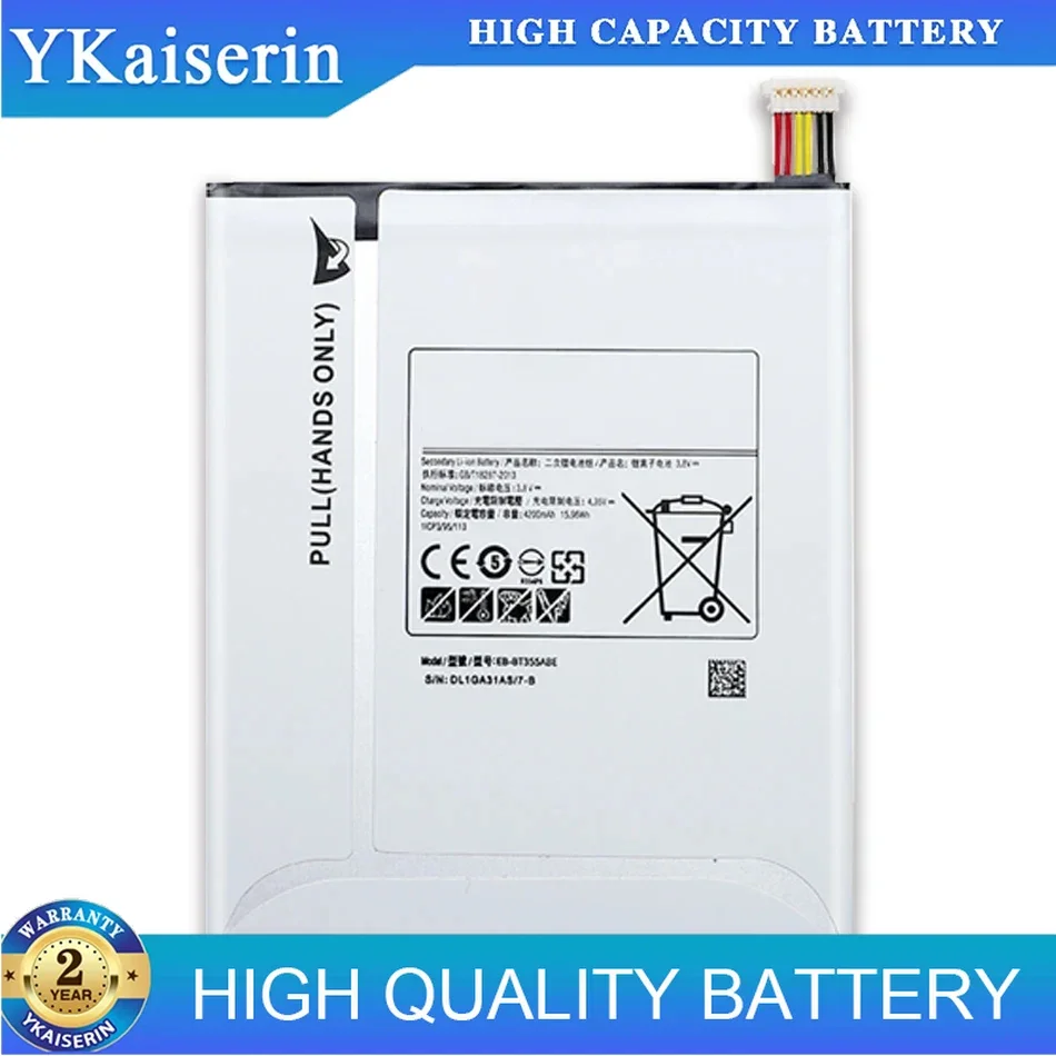 4200mAh Durable Tablet Battery For Samsung Galaxy Tab A 8.0 T350 T355 T355C P350 P355C P355 EB-BT355ABE
4200mAh Durable Tablet Battery For Samsung Galaxy Tab A 8.0 T350 T355 T355C P350 P355C P355 EB-BT355ABE
