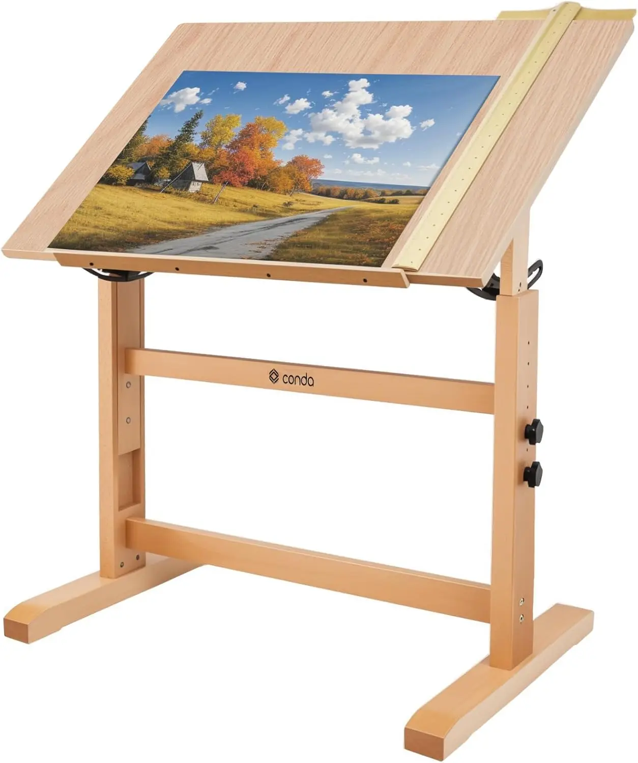 Wood Drafting Table - Adjustable Height, 35.5"x23.5" Plan Table for Construction with Tiltable Surface, Rustic Architect Table & Blue Print Tables for Drawing, Writing, Graphic Design
Wood Drafting Table - Adjustable Height, 35.5"x23.5" Plan Table for Construction with Tiltable Surface, Rustic Architect Table & Blue Print Tables for Drawing, Writing, Graphic Design