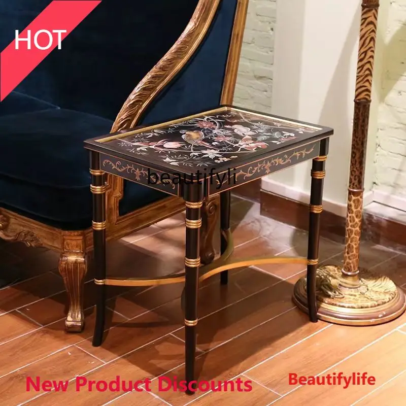 MM45 American Style Sofa Side Table Cabinet Small Table Retro Painted European Art Small Apartment Bedside Table
MM45 American Style Sofa Side Table Cabinet Small Table Retro Painted European Art Small Apartment Bedside Table