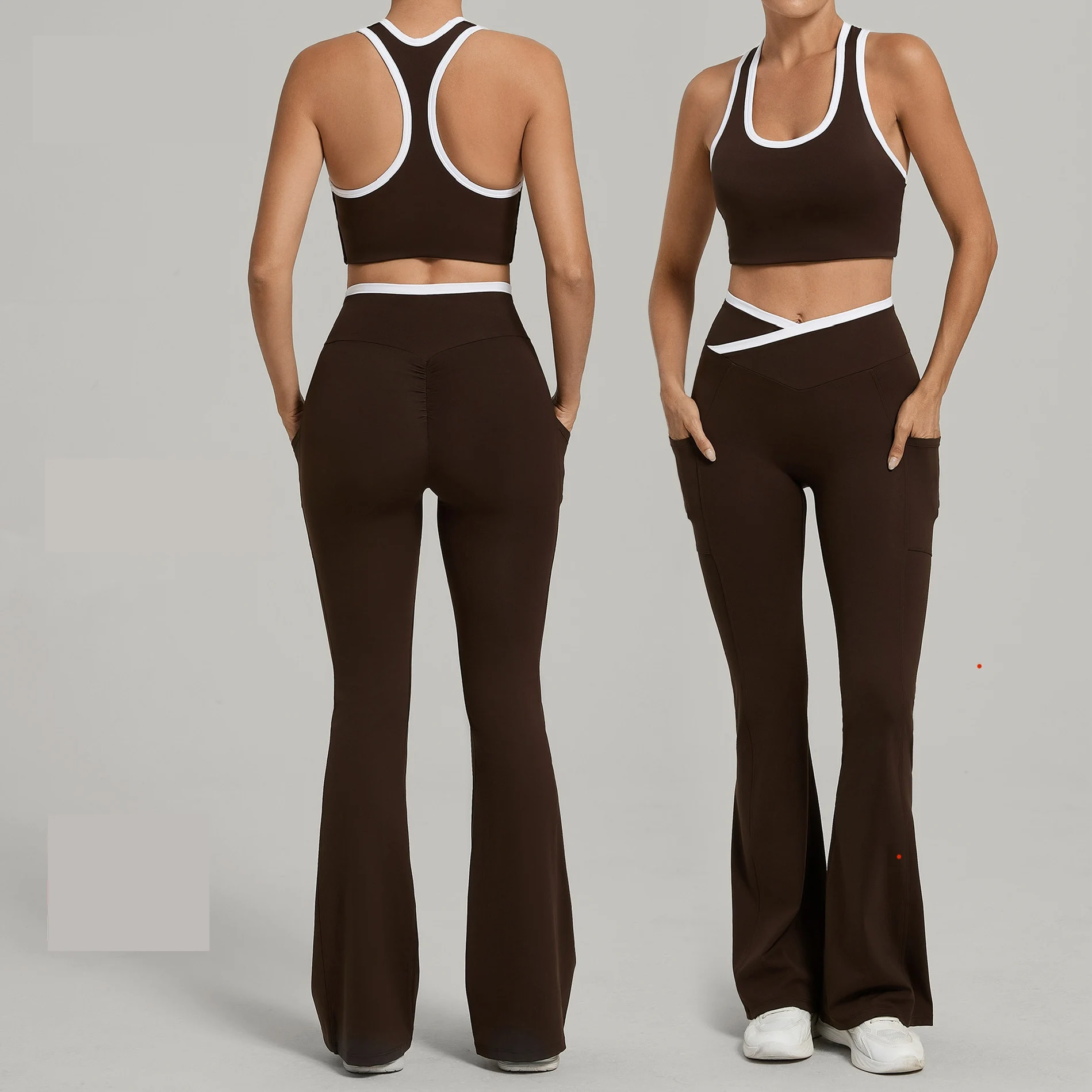 Ningyu New Splicing Color Contrasting Yoga Set 2PCS Women U-neck Tank Top Tight Yoga Suit Women's Running Fitness Set Tracksuit
Ningyu New Splicing Color Contrasting Yoga Set 2PCS Women U-neck Tank Top Tight Yoga Suit Women's Running Fitness Set Tracksuit