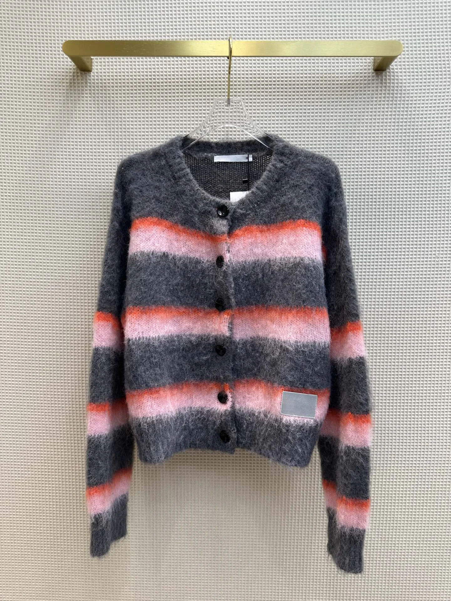Women's Clothing mohair striped knit cardigan age-reducing girly lookAutumn Winter New 020
Women's Clothing mohair striped knit cardigan age-reducing girly lookAutumn Winter New 020