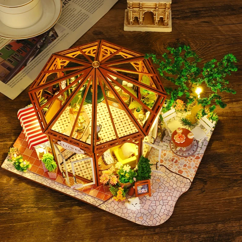 OUZEY Wooden Dollhouse Miniature Building Kit with Furniture Lights Villa Flower Coffee Casa DIY Set for Girls Birthday Gift
OUZEY Wooden Dollhouse Miniature Building Kit with Furniture Lights Villa Flower Coffee Casa DIY Set for Girls Birthday Gift