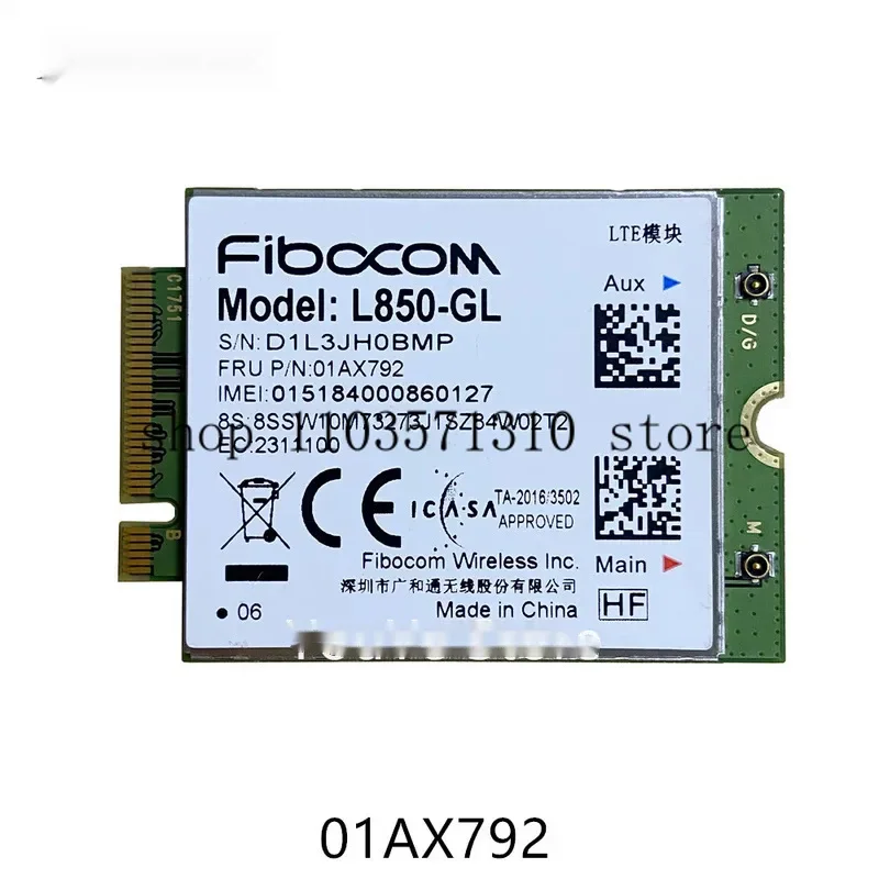 N For Lenovo Thinkpad T495s P53 P43s T14 P14s T15 X13 P15s T15p L14 L15 4G LTE Wireless Fibocom L850-GL M.2 Card 01AX792
N For Lenovo Thinkpad T495s P53 P43s T14 P14s T15 X13 P15s T15p L14 L15 4G LTE Wireless Fibocom L850-GL M.2 Card 01AX792