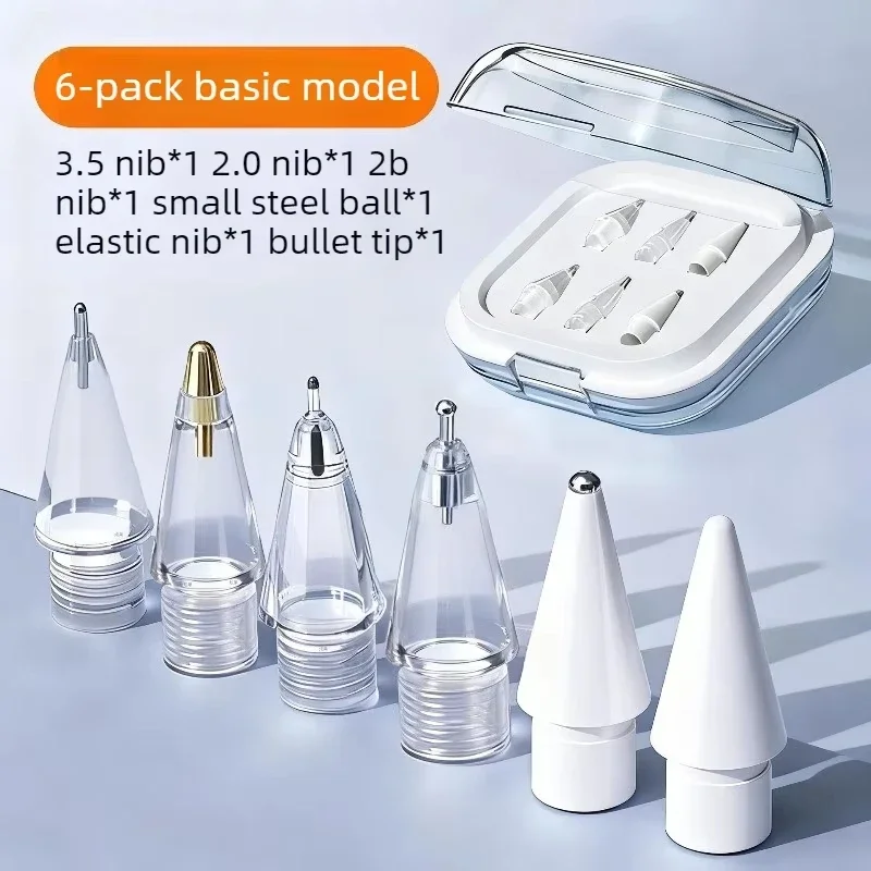 DIXSG Thin Soft Nib Replacements: 4pcs/6pcs Pencil Refills for Apple Pencil 1/2/3rd (USB-C)/Pro
DIXSG Thin Soft Nib Replacements: 4pcs/6pcs Pencil Refills for Apple Pencil 1/2/3rd (USB-C)/Pro