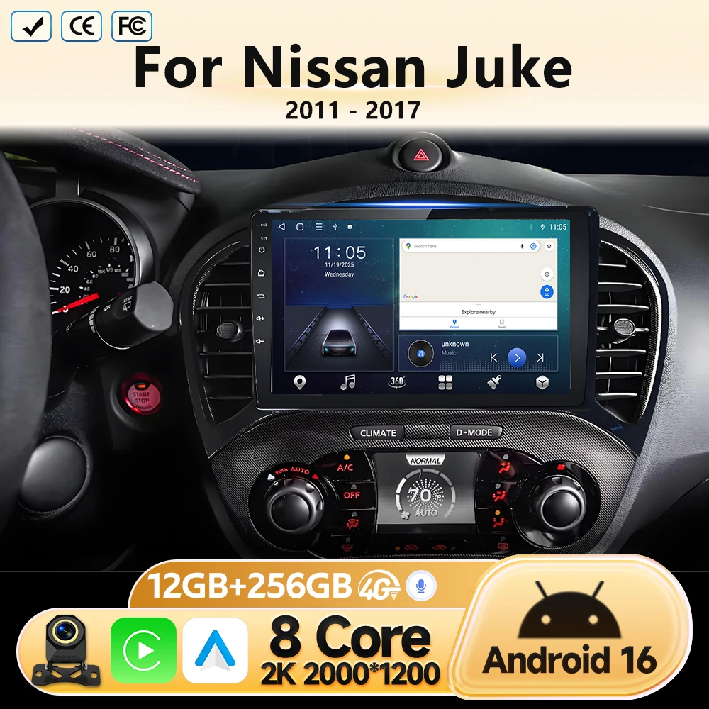 For Nissan Juke 2011 2012 2013 - 2017 Android Auto Car Radio Carplay Multimedia Video Player Stereo No 2Din Dvd GPS Navigation
For Nissan Juke 2011 2012 2013 - 2017 Android Auto Car Radio Carplay Multimedia Video Player Stereo No 2Din Dvd GPS Navigation