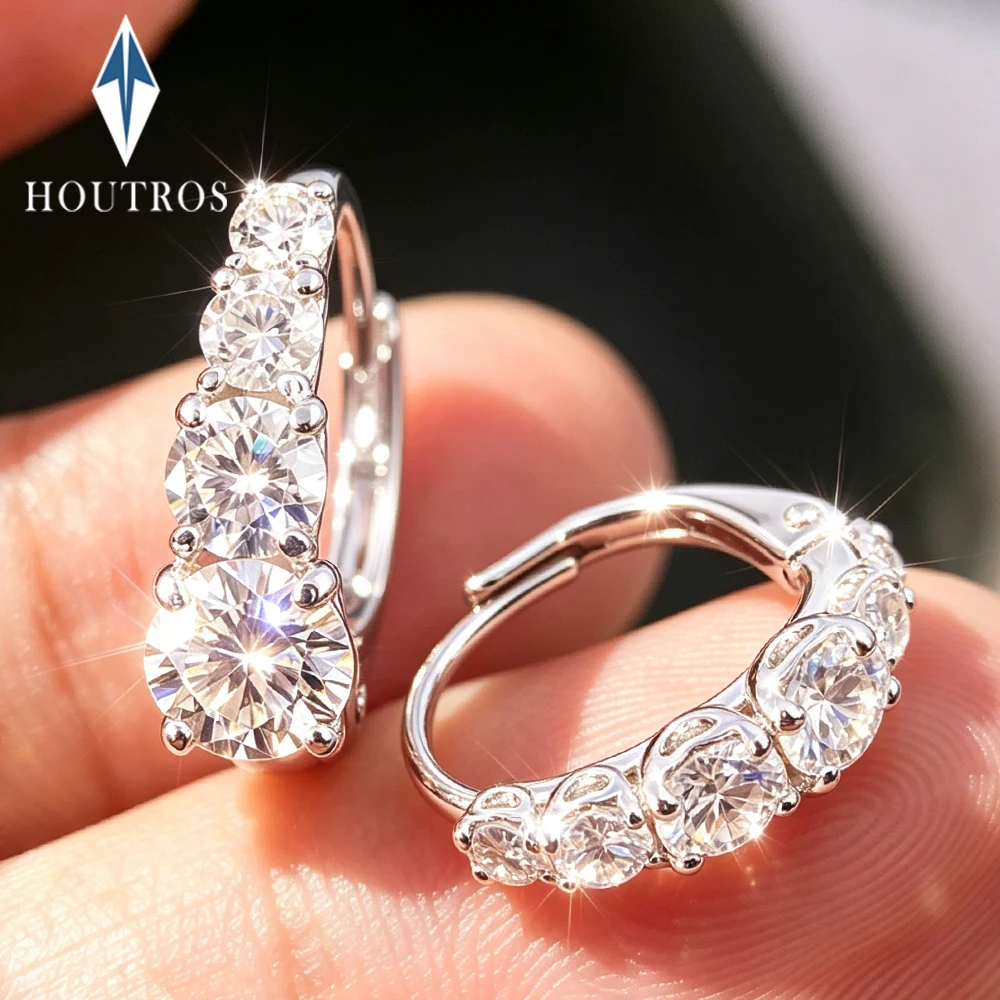 1.92cttw D Color Full Moissanite Hoop Earrings for Women 925 Sterling Silver 4 Stones Leverback Earrings Wedding Party Jewelry
1.92cttw D Color Full Moissanite Hoop Earrings for Women 925 Sterling Silver 4 Stones Leverback Earrings Wedding Party Jewelry