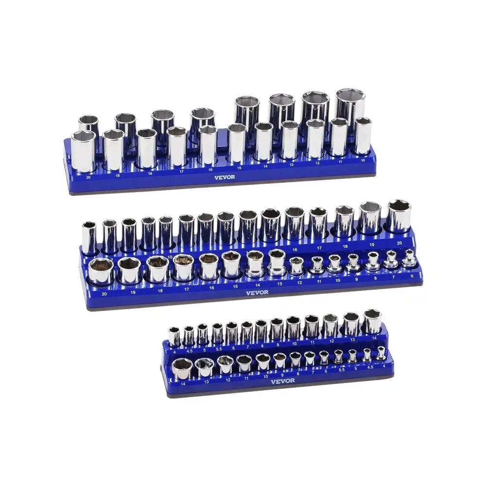 Magnetic Socket Organizer Set 3PCS for metric Magnetic Tool Holder Trays Storage Solution Blue
Magnetic Socket Organizer Set 3PCS for metric Magnetic Tool Holder Trays Storage Solution Blue