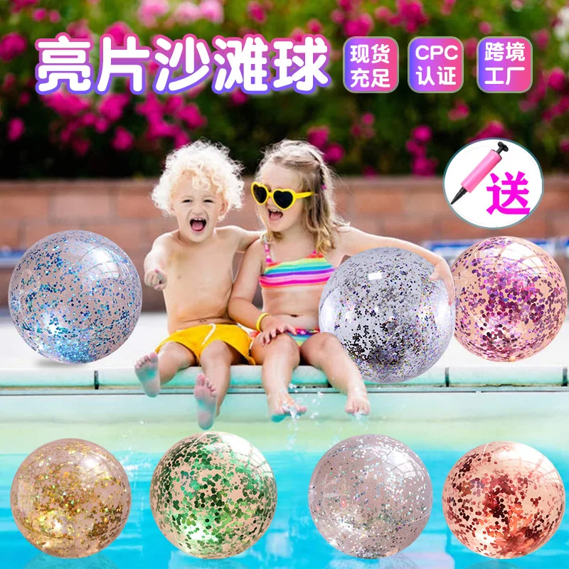 Inflatable Transparent Sequin Beach Ball for Children, PVC Balloon, Water Toy, Outdoor, 40cm, 60cm
Inflatable Transparent Sequin Beach Ball for Children, PVC Balloon, Water Toy, Outdoor, 40cm, 60cm