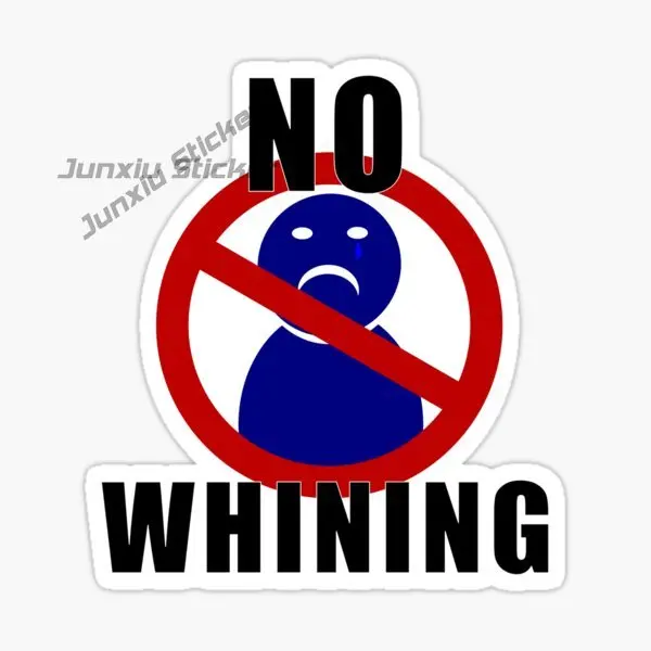 WARNING NO WHINING Car Sticker Vinyl Waterproof Self-adhesive Decal
WARNING NO WHINING Car Sticker Vinyl Waterproof Self-adhesive Decal
