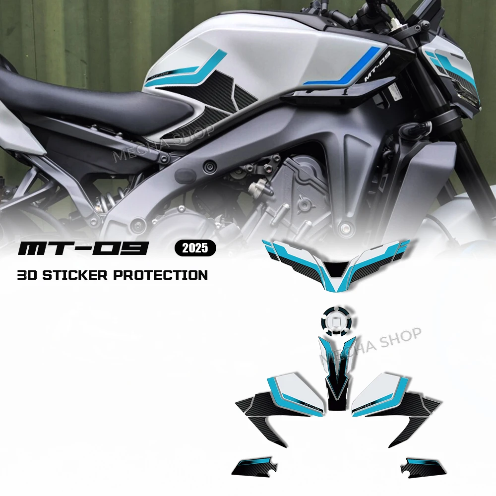 Motorcycle 3D Epoxy Resin Sticker Protection Kit Tank Pad Decals For MT-09 MT 09 MT09 2025 Ice Storm 
Motorcycle 3D Epoxy Resin Sticker Protection Kit Tank Pad Decals For MT-09 MT 09 MT09 2025 Ice Storm