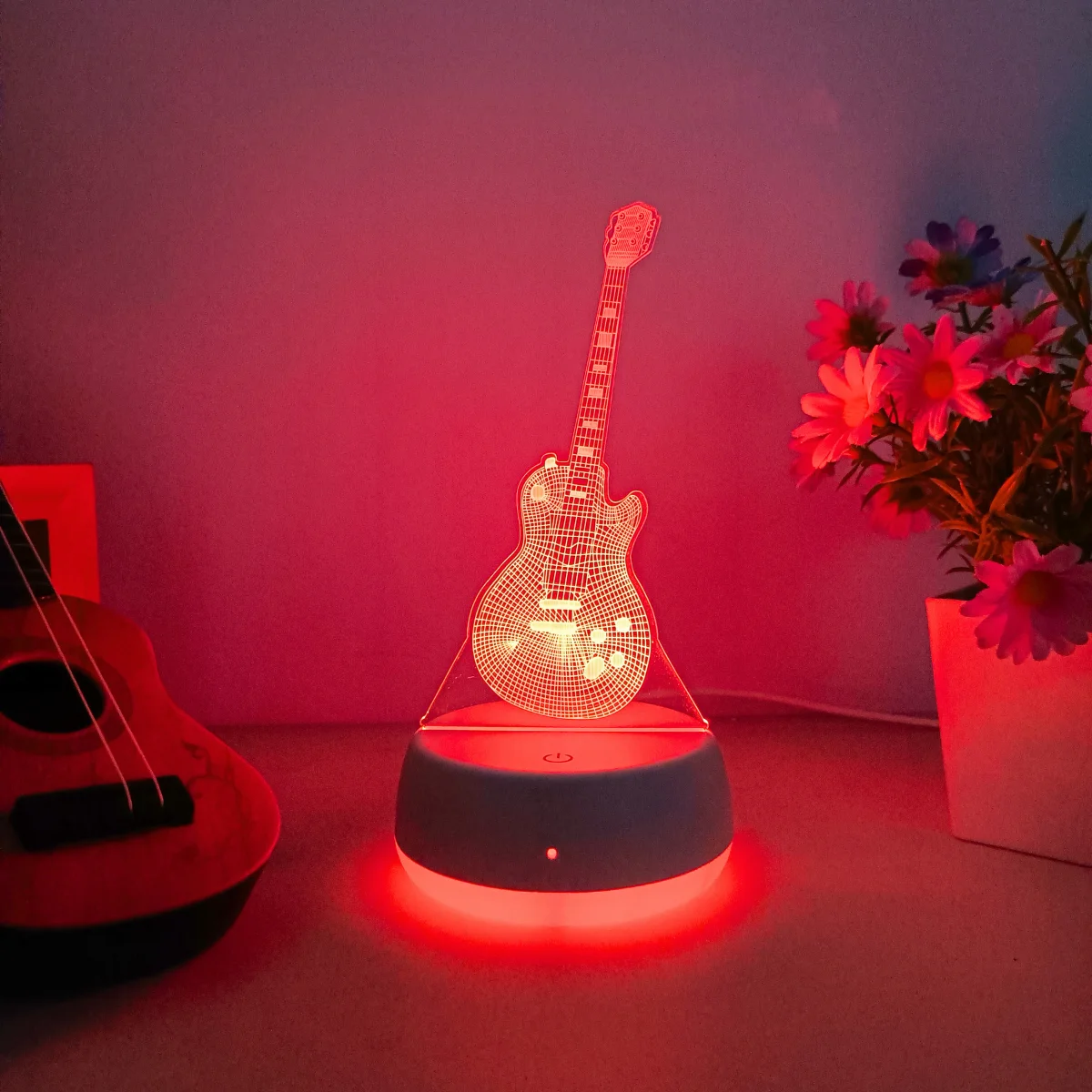 1pc Creative Guitar LED Seven Color Gradient 3D Night Light, USB Powered, Desktop Decorative Light for Music Enthusiasts.
1pc Creative Guitar LED Seven Color Gradient 3D Night Light, USB Powered, Desktop Decorative Light for Music Enthusiasts.