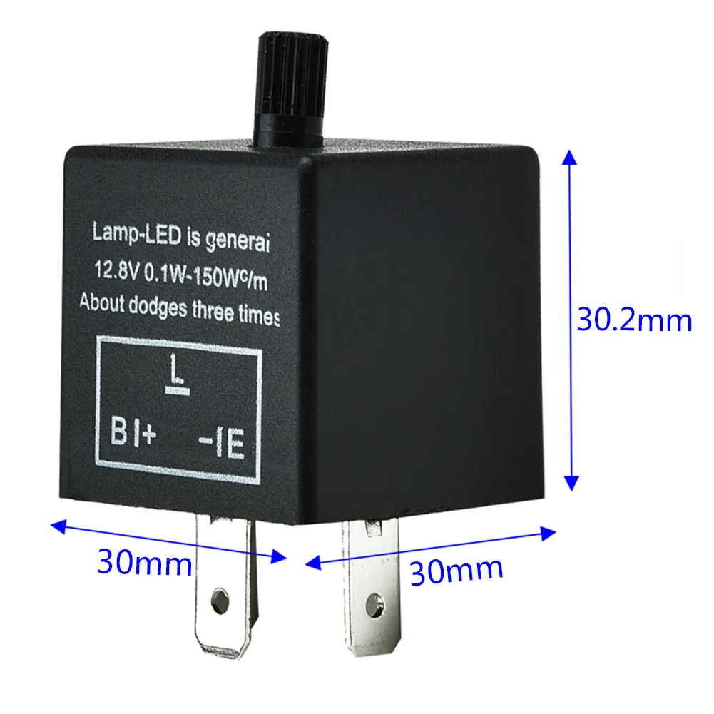 1PC 12V 3-Pin LED Electronic Flasher Relay Adjustable For Turn Signal Light Black High Quality Prctical Car Accessories
1PC 12V 3-Pin LED Electronic Flasher Relay Adjustable For Turn Signal Light Black High Quality Prctical Car Accessories