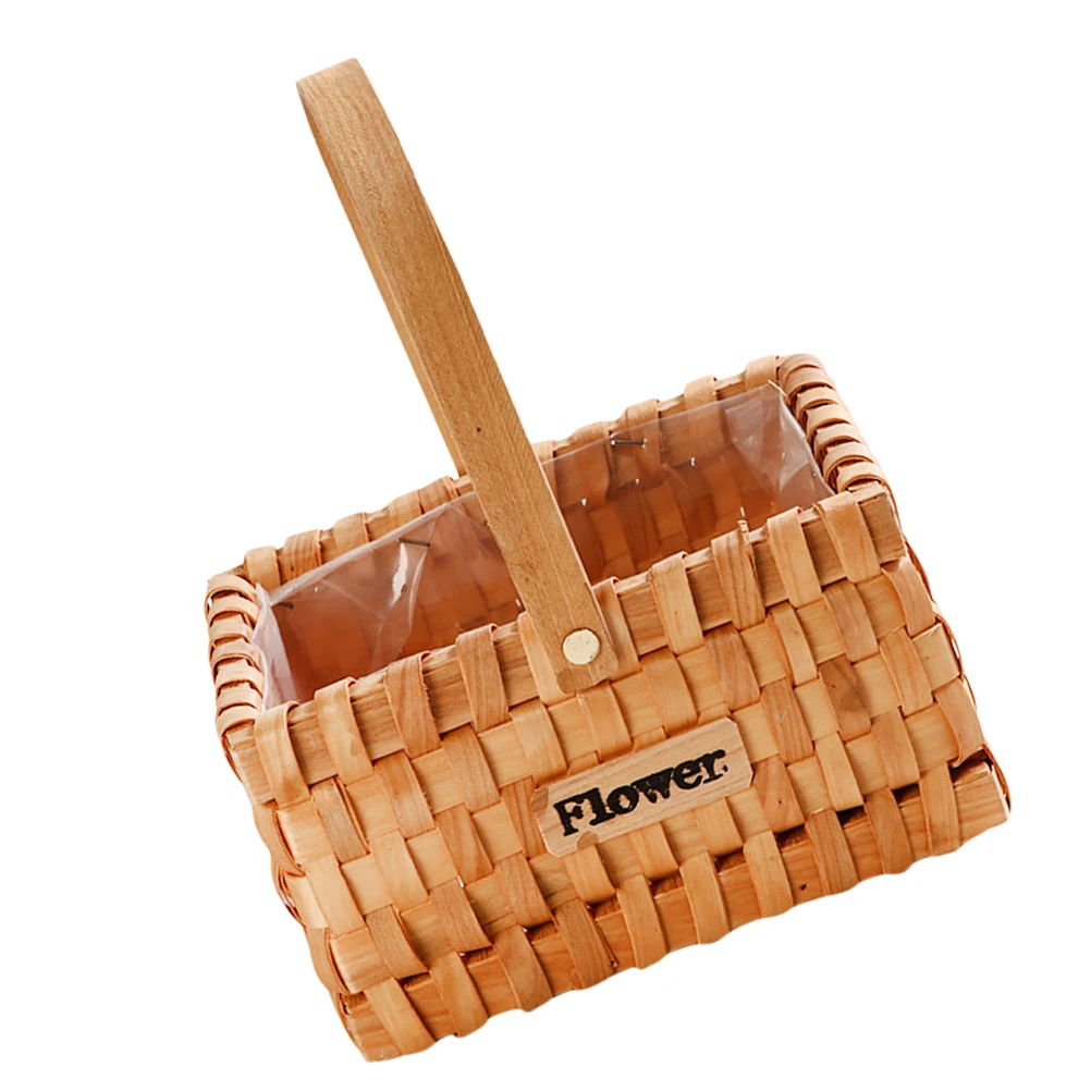 Wooden Woven Flower Basket Home Decor Storage Baskets Suitable Furnishings Gifts Arrangement Snacks Wedding Handle
Wooden Woven Flower Basket Home Decor Storage Baskets Suitable Furnishings Gifts Arrangement Snacks Wedding Handle