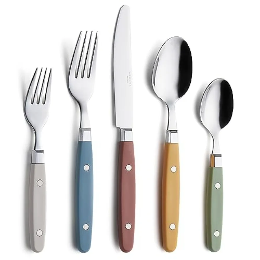 Silverware Set Retro/Rivet Colorful Stainless Steel Tableware Kitchen Flatware Set Utensils Includes Dinner Knives Forks Spoons
Silverware Set Retro/Rivet Colorful Stainless Steel Tableware Kitchen Flatware Set Utensils Includes Dinner Knives Forks Spoons