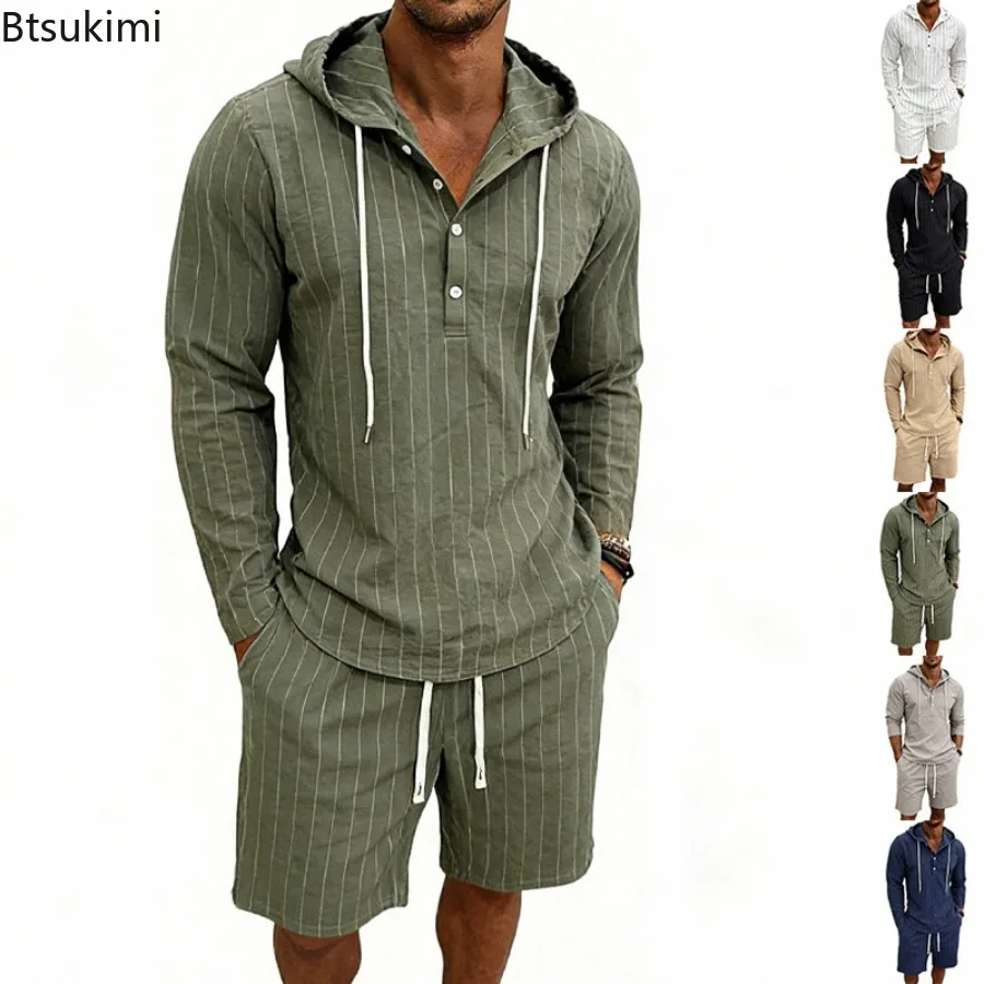 New Men's Summer Loose Linen Hat Two Piece SetsPrint Long Sleeve Commute Henry Shorts Set Casual Daily Wear Sport Scene Suitable
New Men's Summer Loose Linen Hat Two Piece SetsPrint Long Sleeve Commute Henry Shorts Set Casual Daily Wear Sport Scene Suitable