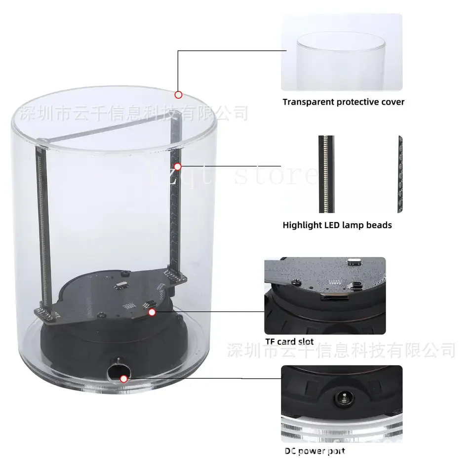 Drainage artifact 360 degree high definition 15 cm 3D holographic fan desktop LED naked eye 3D holographic fan advertising
Drainage artifact 360 degree high definition 15 cm 3D holographic fan desktop LED naked eye 3D holographic fan advertising