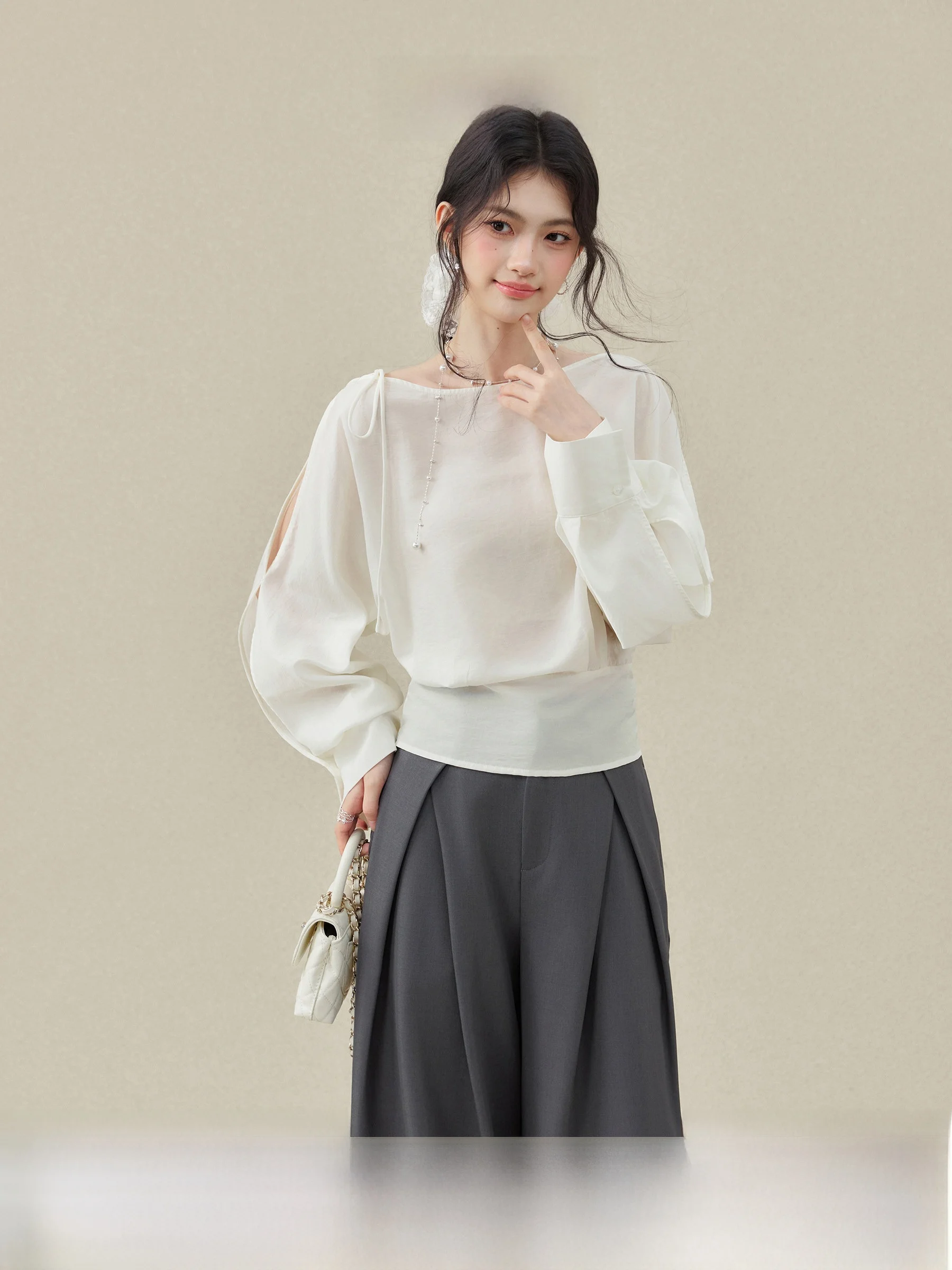 Ouyang Xi Design Sensation Long Sleeve Belted Korean Style Women's Shirt Summer 2026 New Casual Waist-Cinching Breathable
Ouyang Xi Design Sensation Long Sleeve Belted Korean Style Women's Shirt Summer 2026 New Casual Waist-Cinching Breathable