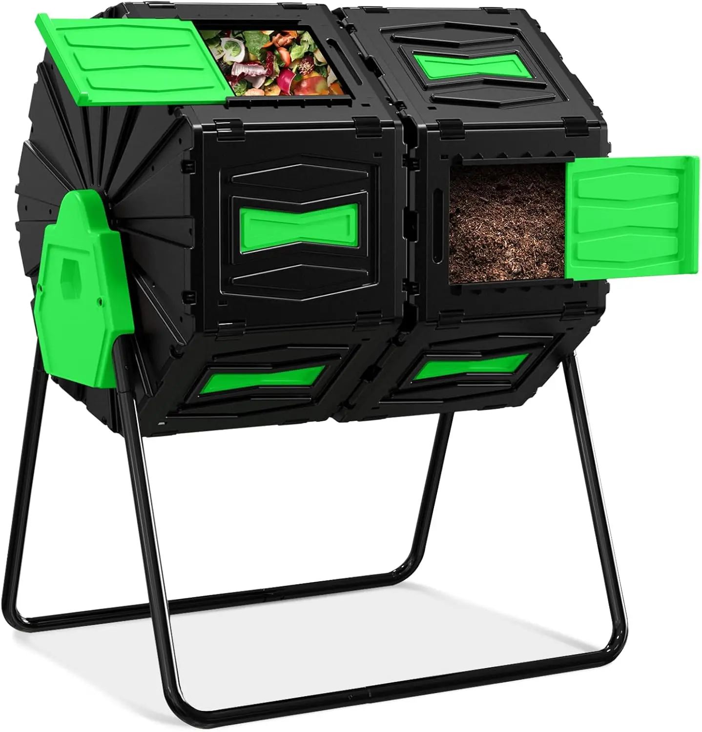 45 Gallon Dual Chamber Compost Tumbler, Easy Assembly, Efficient Outdoor Composting for Garden & Kitchen Waste
45 Gallon Dual Chamber Compost Tumbler, Easy Assembly, Efficient Outdoor Composting for Garden & Kitchen Waste