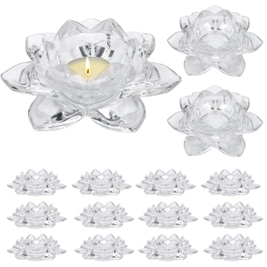 Crystal Glass Lotus Candle Holders, Crystal Tealight Candle Holders, Votive Candle Holder for Home Decor, Wedding andParty, Set
Crystal Glass Lotus Candle Holders, Crystal Tealight Candle Holders, Votive Candle Holder for Home Decor, Wedding andParty, Set