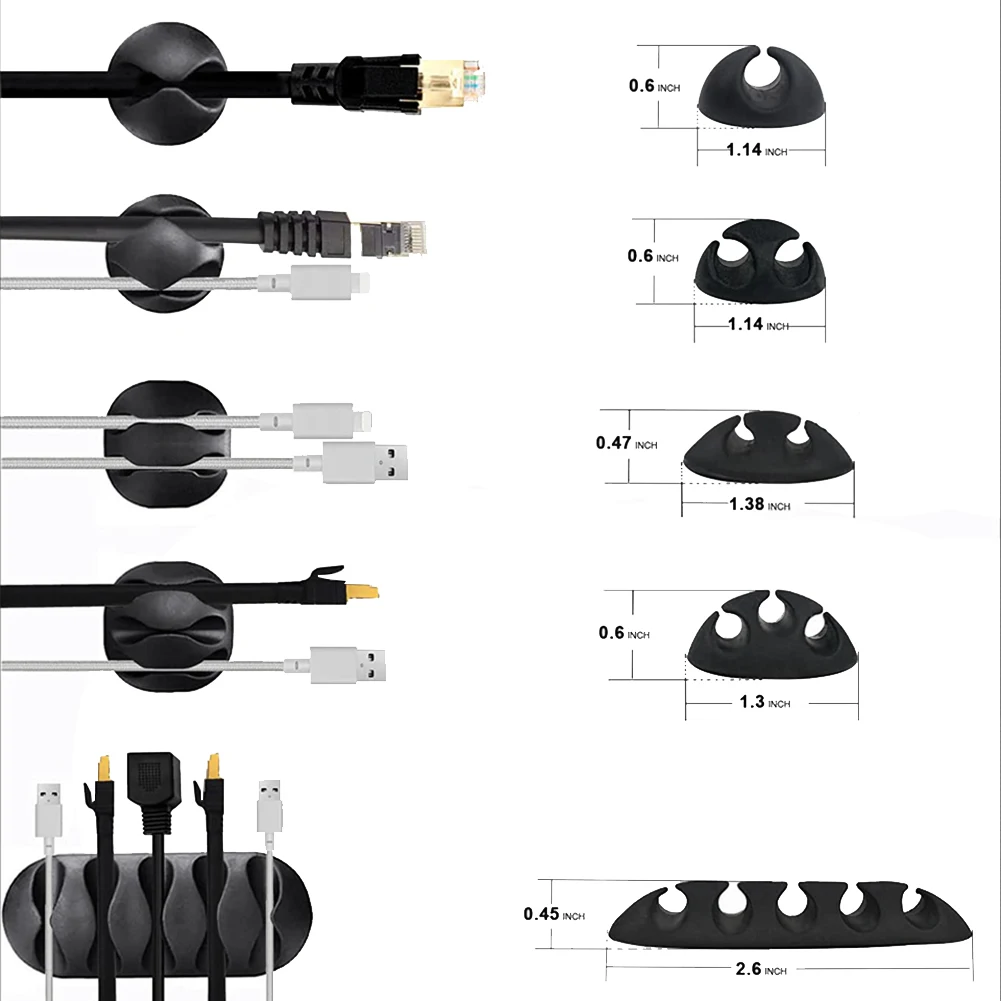 AB54-152 Pcs Cable Management Cord Organizer Kit, Include Self Adhesive Cable Organizer Clips, Cable Sleeves Management
AB54-152 Pcs Cable Management Cord Organizer Kit, Include Self Adhesive Cable Organizer Clips, Cable Sleeves Management