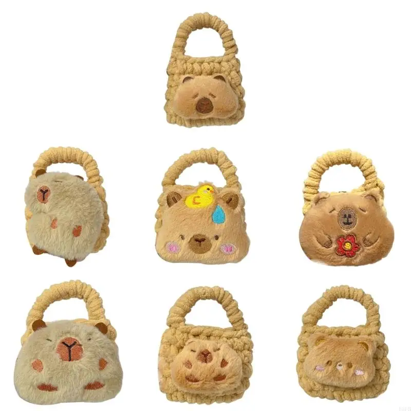 E8FB Stylish Capybara Knitted Bag Soft Plush Storage Bag Wallet Purse for Small Items
E8FB Stylish Capybara Knitted Bag Soft Plush Storage Bag Wallet Purse for Small Items