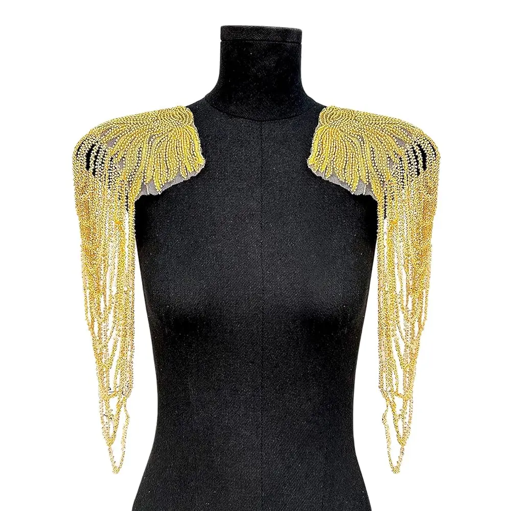1 Pair Handmade Rhinestone Applique for Clothes, Sparkle Crystal Sewing Patches for Wedding Dress, Glass Beads Fringe Epaulet
1 Pair Handmade Rhinestone Applique for Clothes, Sparkle Crystal Sewing Patches for Wedding Dress, Glass Beads Fringe Epaulet